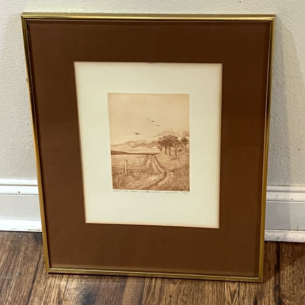 Richard Lapointe Drawing Bright & Early Framed & Signed